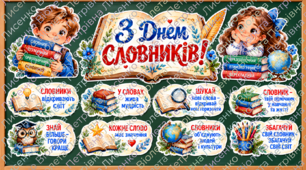 📚 22 листопада — День словників | Яскраве оформлення дошки до Дня словників 🦉 Тематичні написи, вислови про словники та українську мову | Наочність для школи