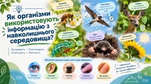 Презентація «Як організми використовують інформацію з навколишнього середовища» | Пізнаємо природу, 6 клас (за підручником Дарії Біди)