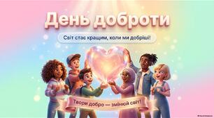 13 листопада - Всесвітній день доброти. Світ стає кращим, коли ми добрі.