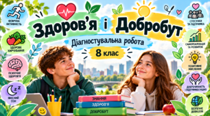 Дагностувальна робота. "Здоров'я і добробут"  Здоров’я, безпека та добробут. 8 клас