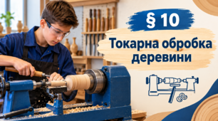 § 10 Токарна обробка деревини  Технології, 8 клас | За підручником Ходзицької